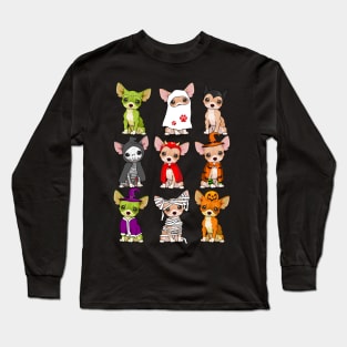 Funny chihuhua Costume Halloween Gift Long Sleeve T-Shirt